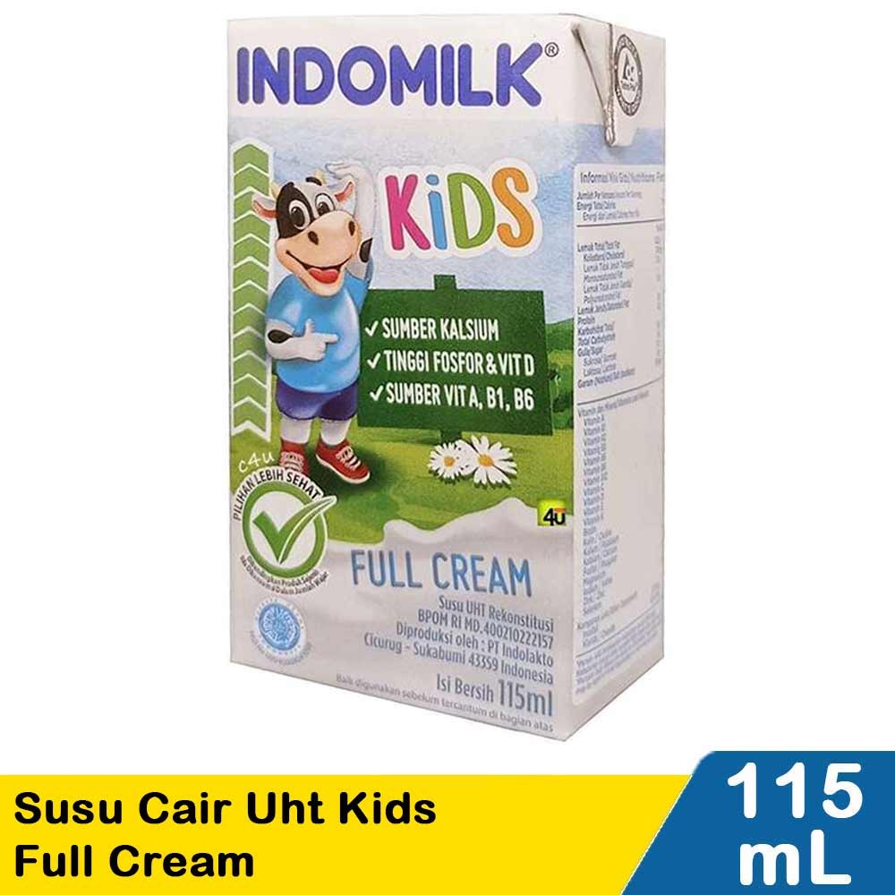 

Indomilk Kids Susu UHT Dus [115 ml] FULL CREAM plain PUTIH