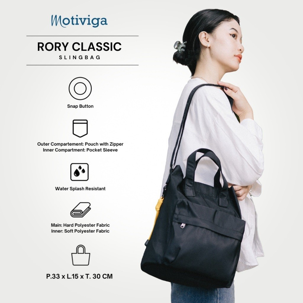 MUT_SHOP Motiviga Tas Selempang Sling Bag Unisex Classic - Rory