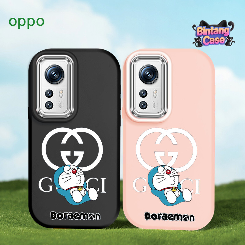 【Cantik OPPO】Sederhana gucci Doraemon casing kesing case hp Oppo A60 A74 4G A18 A16 A17 A38 A78 A58 