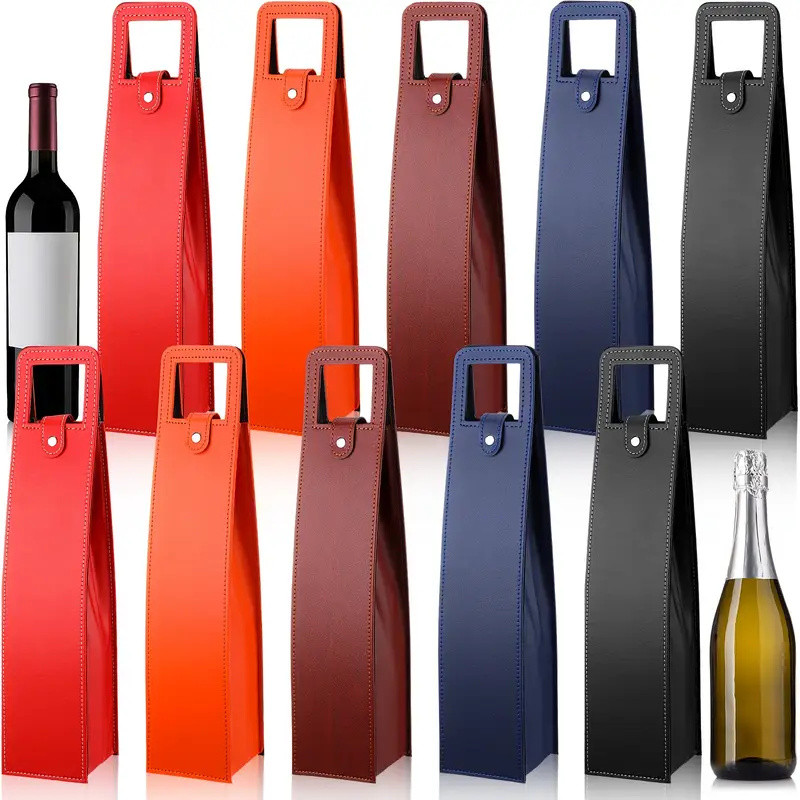 

Red Wine Packaging Bags Gift Universal Packaging Leather Boxes Multiple Single Bottle Wine Glass Packaging Leather Bags