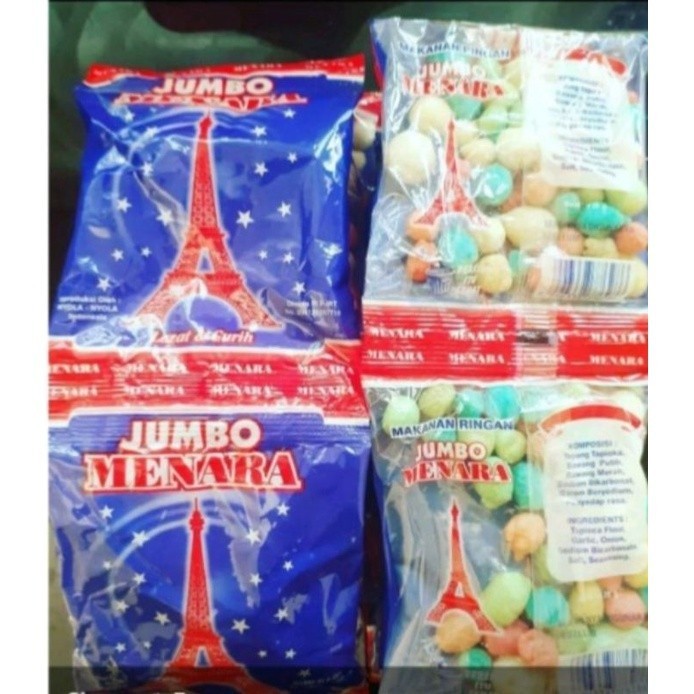 

SNACK MENARA JUMBO ISI 20 BKS / SNACK JADUL/ PILUS WARNA WARNI/PILUS GURIH DAN LEZAT