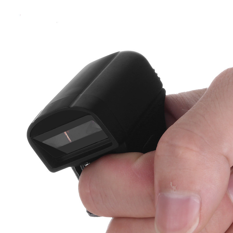 Mini Wireless Bluetooth Finger scanner wearable 2d ring barcode scanner pdf417qr reader