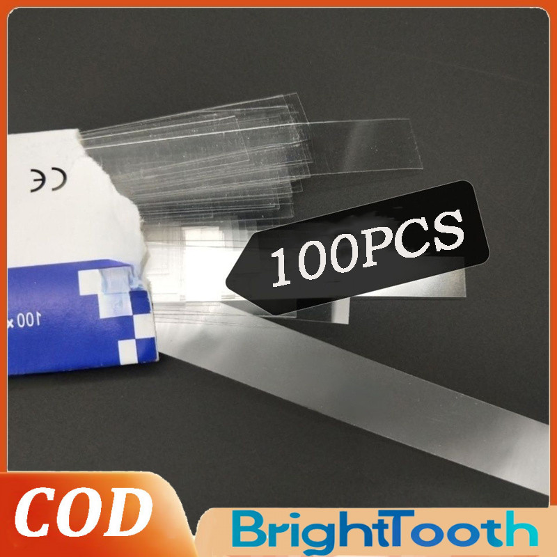 Celluloid Strip 100 pcs / Seluloid Matrix Transparan /  dental matrix seluloid / mylar strip / denta