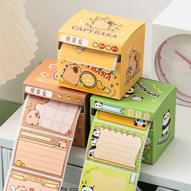

256 Sheets Pull-out Cartoons Sticky Notes Pads Posits Stationery Paper Stickers Posted It Memo Notepad Notebook Message Sticker