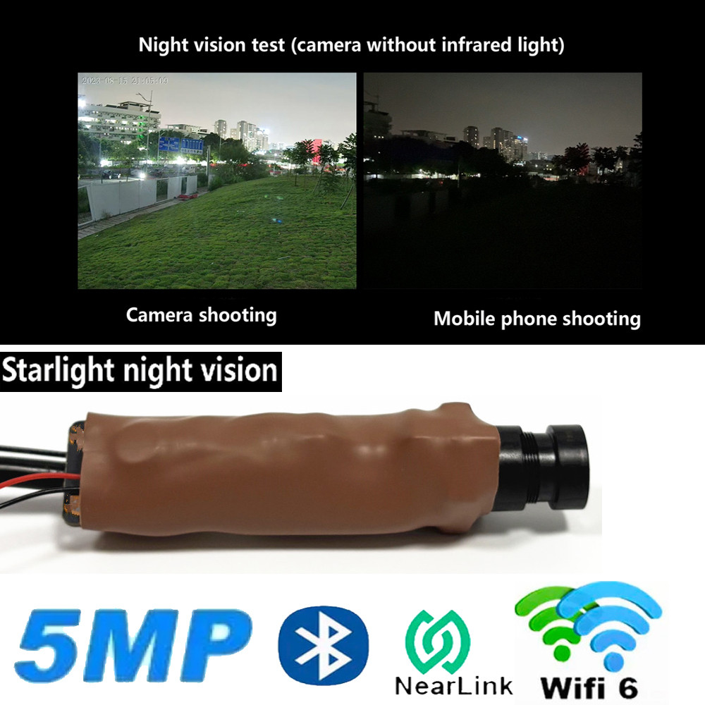 5MP POE Wifi Starlight Level Camera Mini Wifi 6 HI3516C Low Light Level Module miniaturization suppo