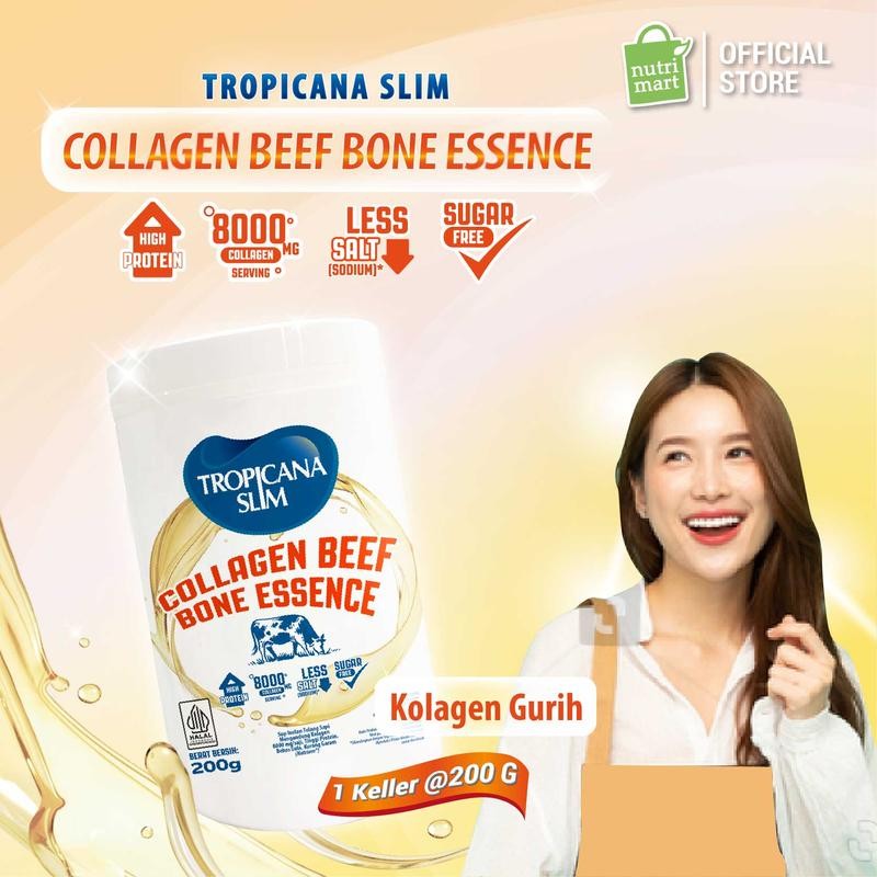

Tropicana Slim Collagen Beef Bone Essence 200g - Sari Pati Sapi Rendah Garam dan Tinggi Protein dengan Kolagen
