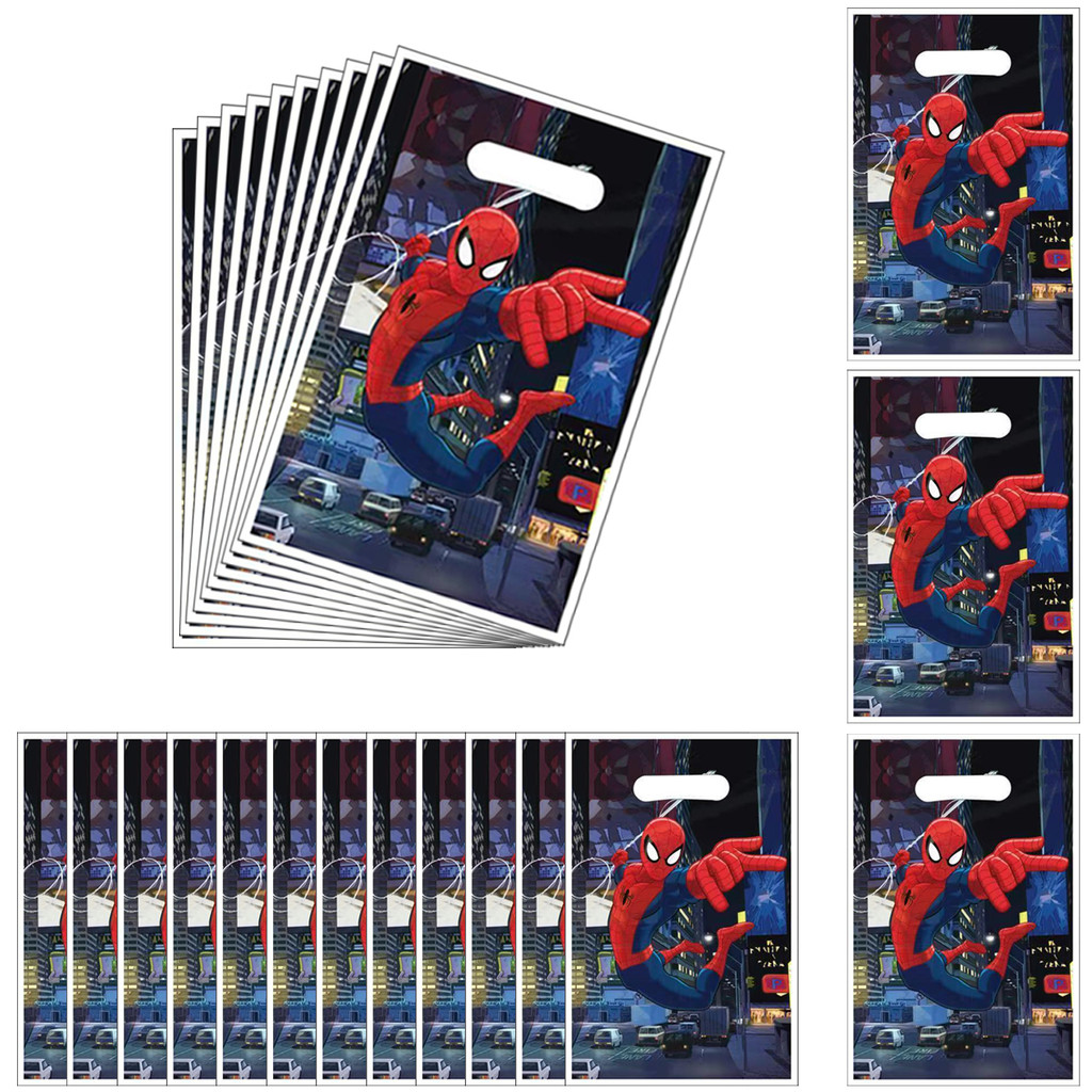 

30pcs Spider Man Birthday Party Gift Bags，Spider Man Candy Bags，Spider Man Goody Bags，Spider Man Birthday Party Decorations