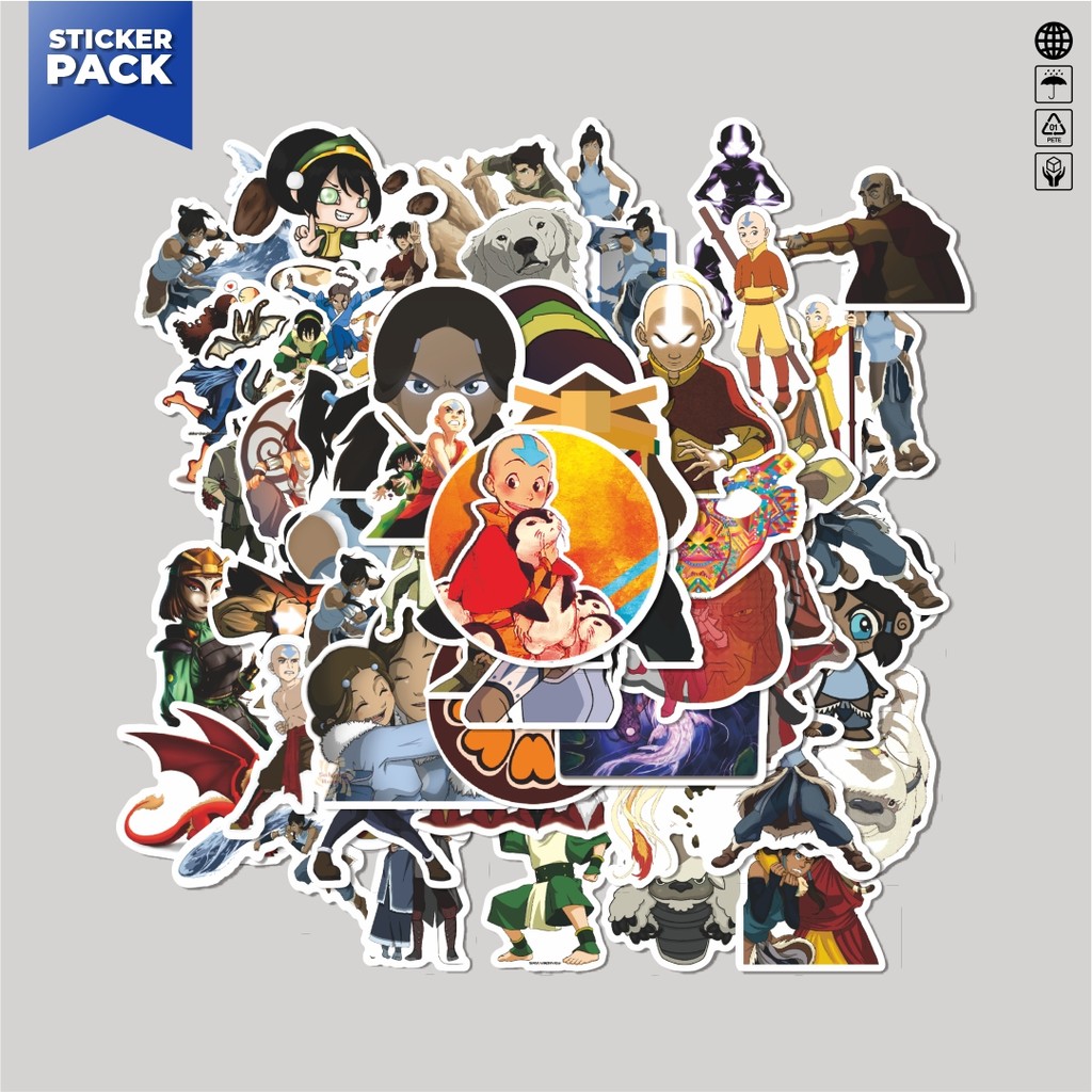 

[100PCS]Stiker Pack Stiker Nickelodeon Series Avatar Bender Character Mix 5 Aesthetic Vinyl Anti Air Dekorasi Sticker Laptop Buku Journal Koper Helm Casing HP Gitar Helm Skateboard