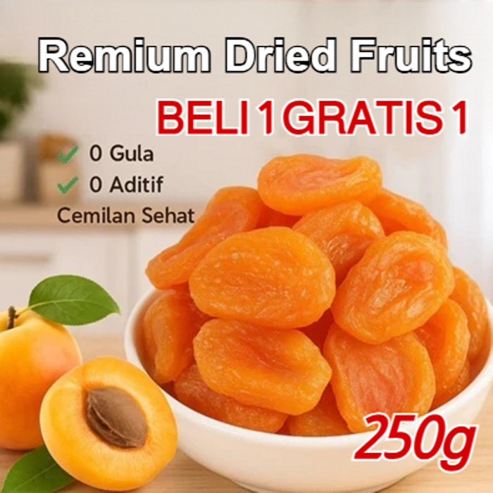 

COD+Pengiriman 24 jamDried Apricot 250g Cemilan Sehat/Premium Dried Fruits/Aprikot Merah Kering/Manisan Buah Aprikot/Organik Dried Apricot/0 Aditif Buah Kering Halal