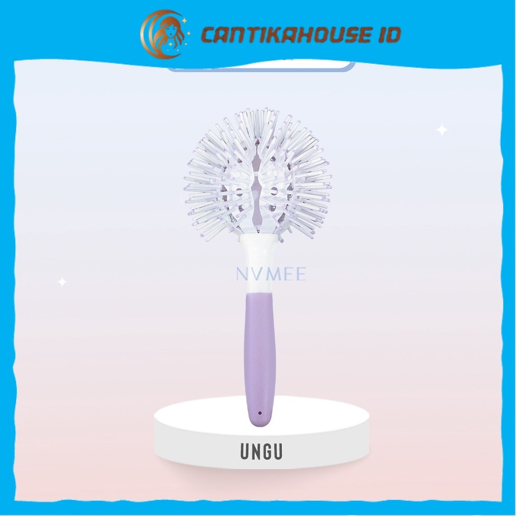 Sisir Styling Blow NVMEE Hair Bursh 3D Sisir Rambut 360 Sisir Blow [CantikaHouse ID]