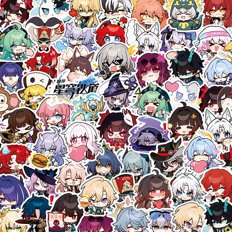 

100PCS Honkai: Star Rail Stickers Anime Game Cartoon Decals Sticker Kids Toys for DIY Suitcase Phone Guitar Laptop Motorcycle