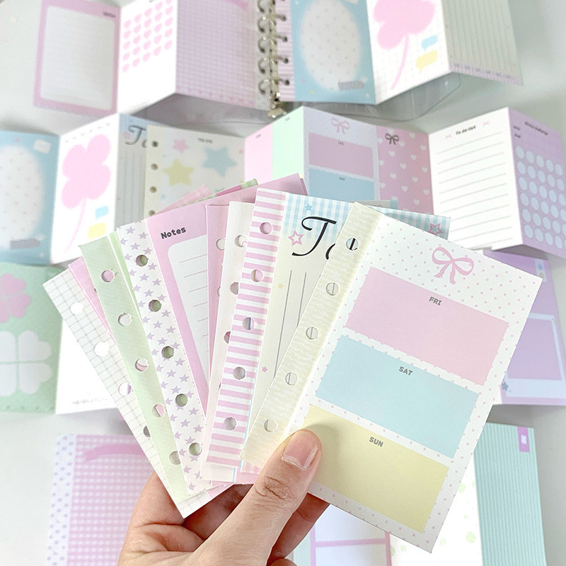 

M5 Three Fold House Four Leaf Clover Dream Core Girl Heart Loose leaf Notebook Replacement Core Inner Page Inner Core