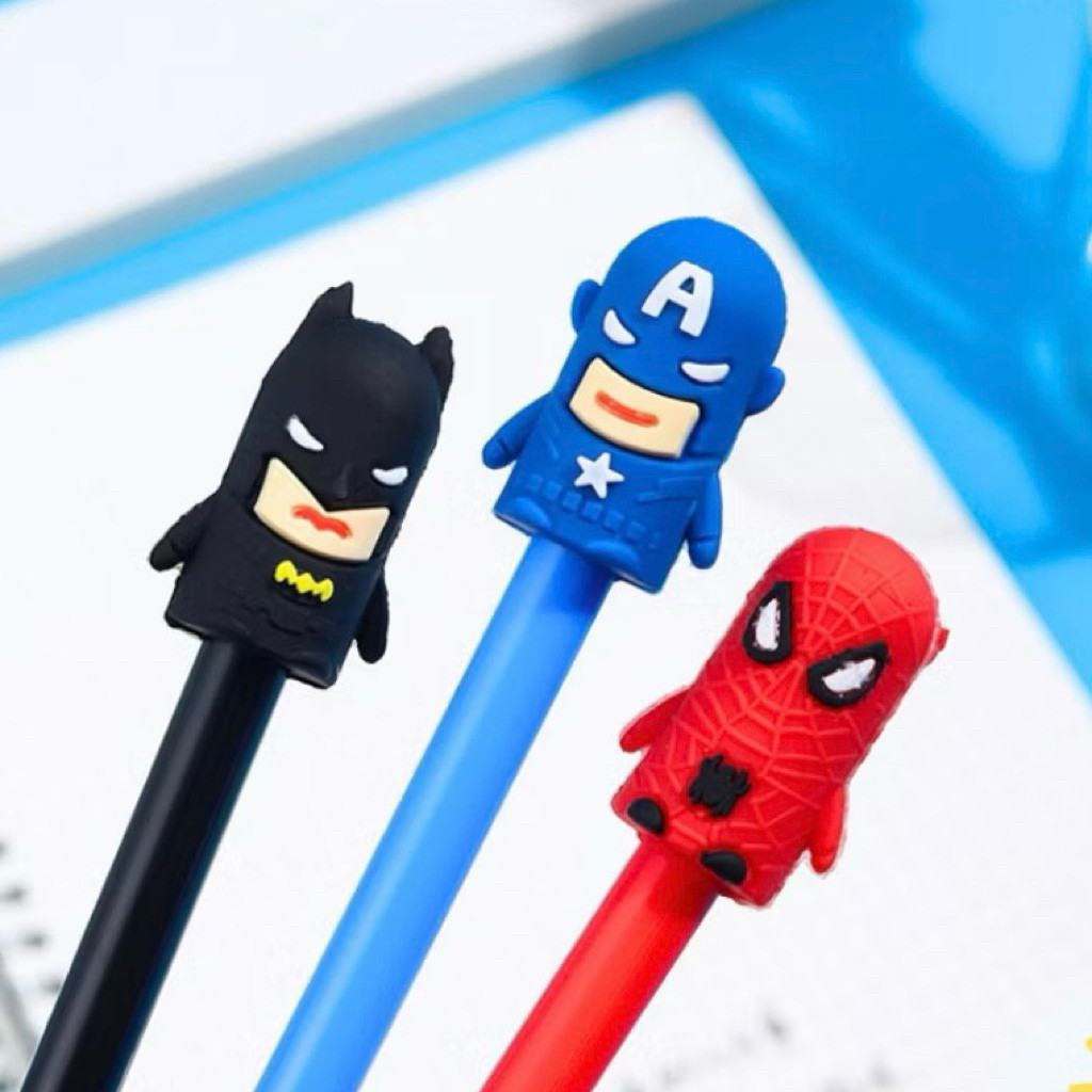 

Pulpen Gel Karakter Superhero Pena Premium Avenger Spiderman Batman Lucu Unik Keren Termurah