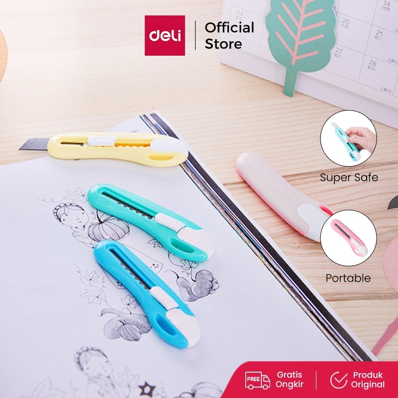 

Deli Cutter Sekolah, Design untuk Anak-anak, Bahan ABS, Silet 55mm Dengan Gantungan 2024