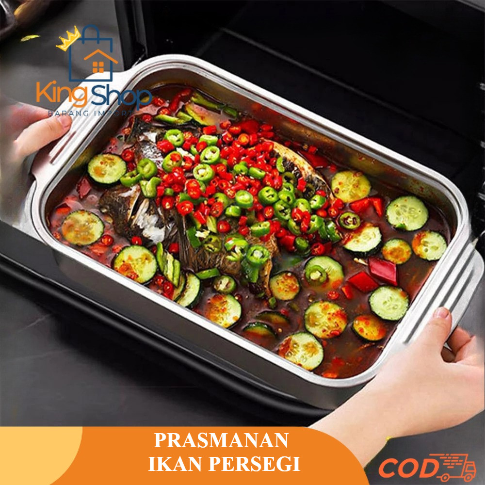 Panci Persegi SATUAN Prasmanan Luxury Panci Stainless Set Tutup Tahan Karat / Wadah Saji Lauk