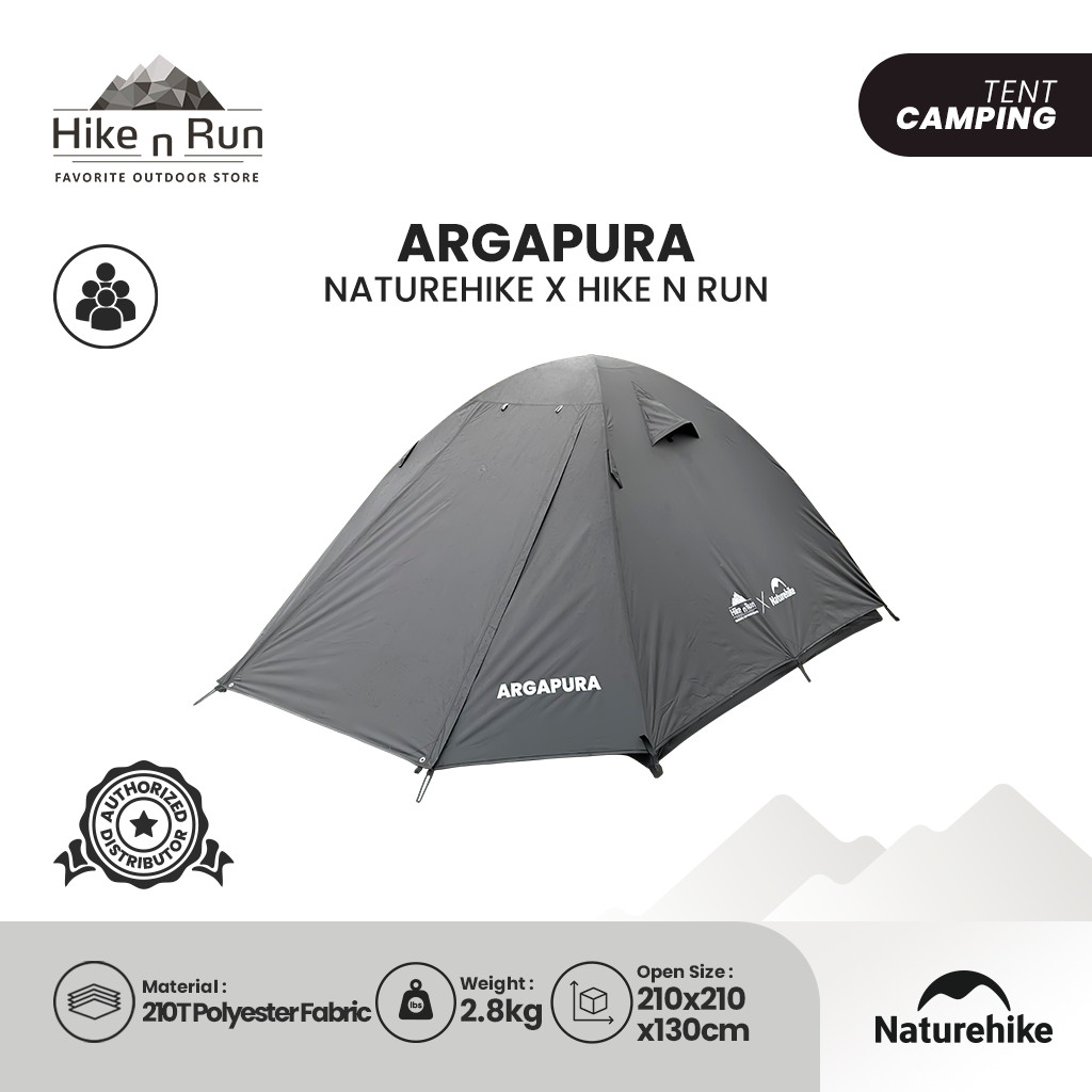 Naturehike X Hike n Run Argapura Series – Tenda Hiking Camping 3–4P Outdoor
