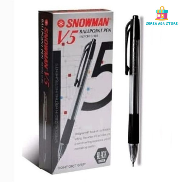 

Pulpen Snowman V-5 0.7mm Pena Bolpen Cetekan Kantor Sekolah V5 Hitam - SAS88
