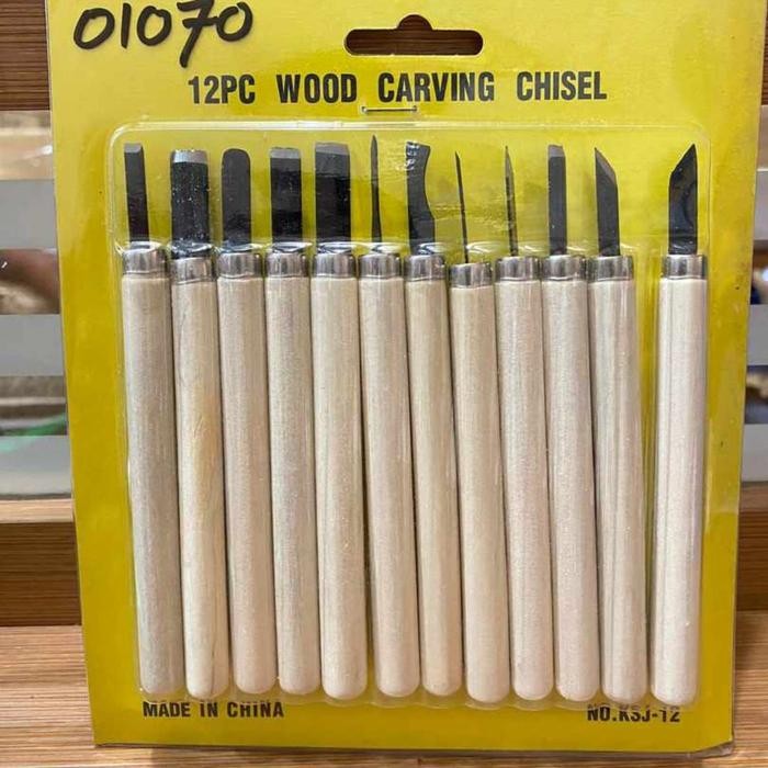 

[STOK TERBARU] Berkualitas 12 in 1 Wood Carving Knife Set Pisau Ukir Pahat Kerajinan Kayu 01070 Paling Larish