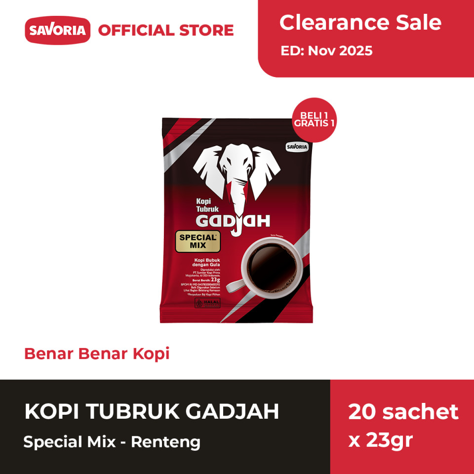 

[Clearance] Kopi Tubruk Gadjah Special Mix Renteng - Kopi dan Gula 20 Sachet x 23g