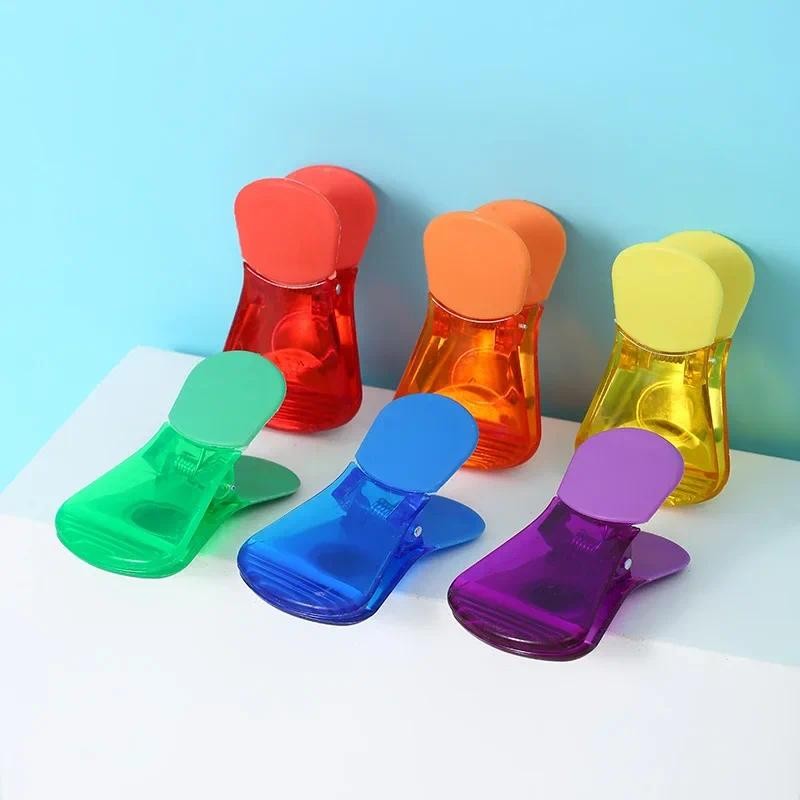 

Creative and personalized six color transparent refrigerator magnetic suction clip, colorful kitchen refrigerator sticker