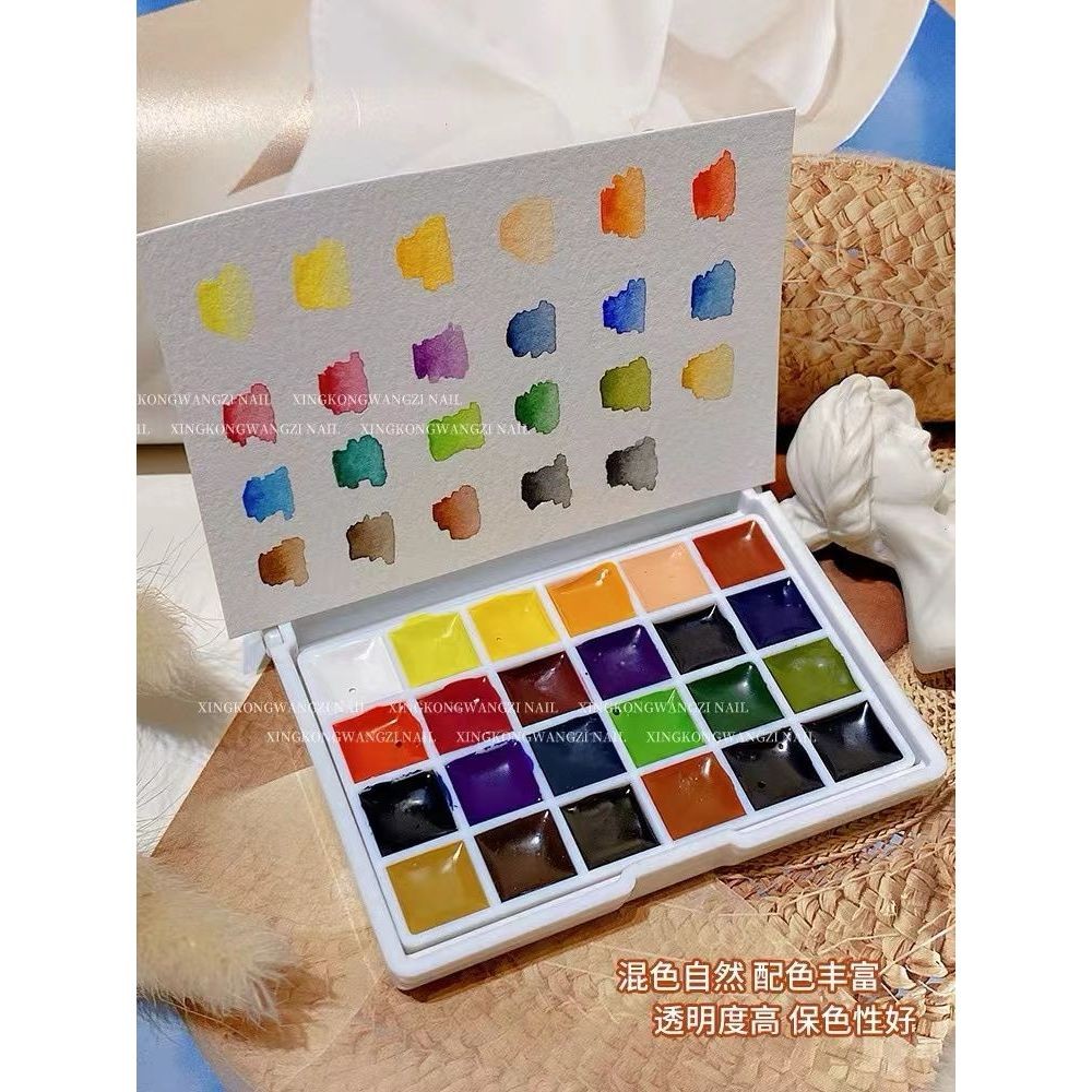 

1SET WATERCOLOR NAIL ART DEKORASI CAT WARNA AIR KUKU / Cat Warna Kuku Nail Best Seller