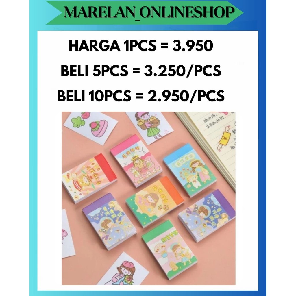 

MOS [24 Lembar] Stiker Buku Momo Kecil Mini VIRAL/ Sticker Note Washi Karakter Manga Anak