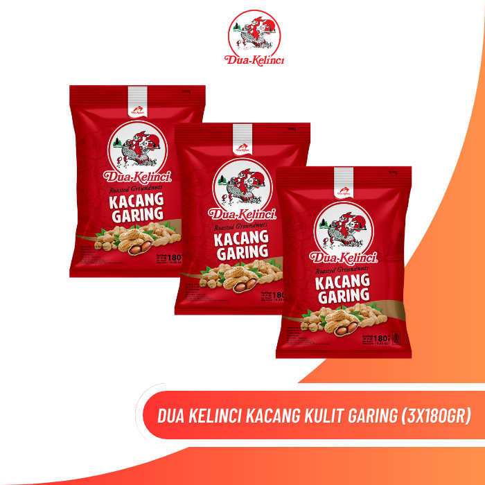 

DUA KELINCI Kacang Kulit Garing (3x180gr)