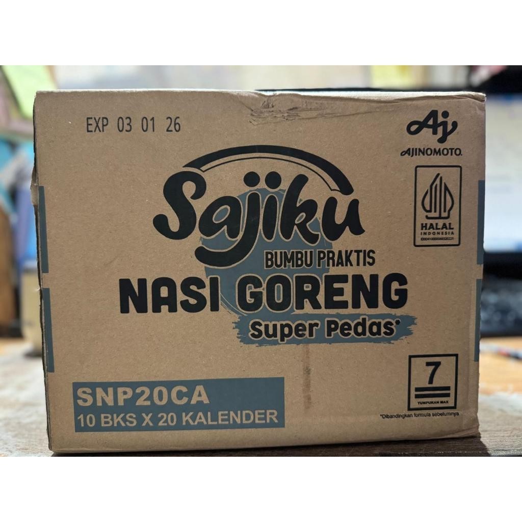

Sajiku Nasi Goreng Super Pedas 20g @ 200 bungkus / 1 dus