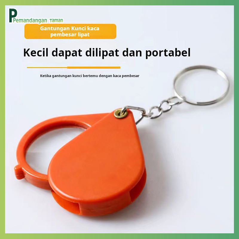 

Kaca pembesar definisi ultra tinggi gantungan kunci kaca pembesar lipat portabel penggunaan lansia mini anak kecil liontin definisi tinggi