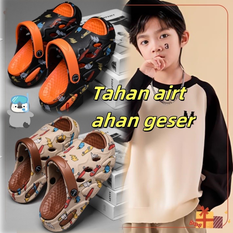GONDANGSTORE Sandal anak laki laki Sandal gunung anak laki laki Sepatu sandal anak laki laki 6-10 ta