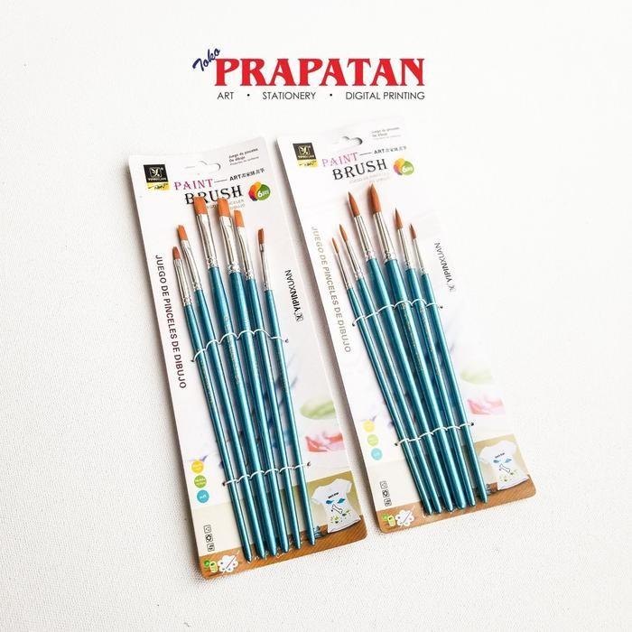 

Kuas Lukis Yipinxuan 577 set 6 pcs / Yipinxuan Paint Brush set - Round Brush set
