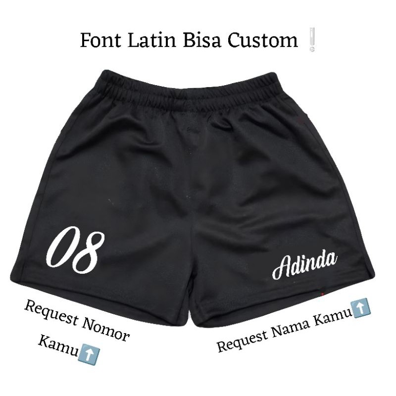 Celana Voli Custom Nama Nomor/ Request Nama dan Nomor/ Custom Nama Voli Cewek Cowok/ Custom Nama
