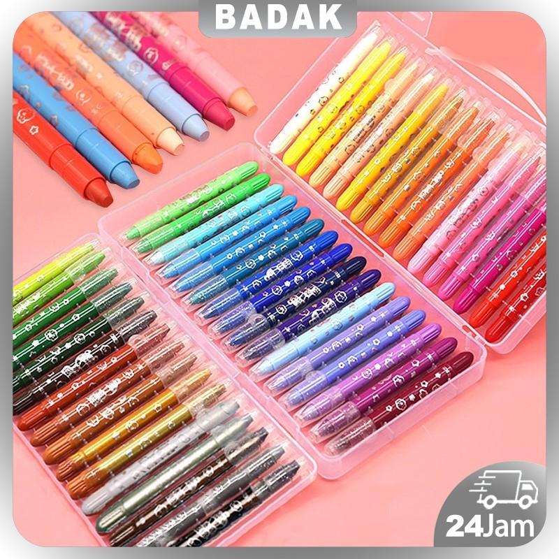 

CRAYON GRASP / CRAYON GRASP MATA SEDANG / WATER SOLUBLE CRAYON / KRAYON WARNA / SILKY CRAYON
