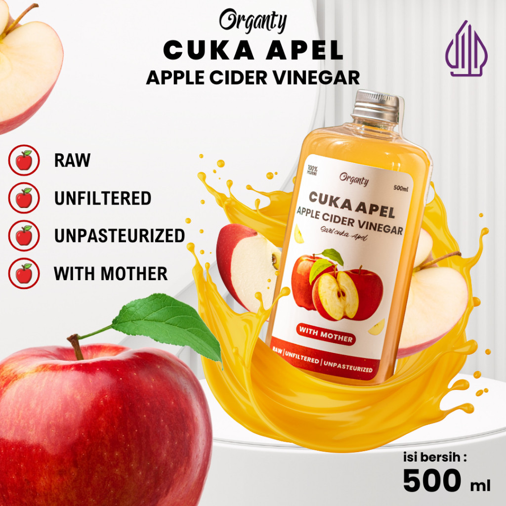 

Organty Cuka Apel With Mothers 100 ML / 250 ML / 500 ML Original | Diet | Detox tubuh | Kolesterol