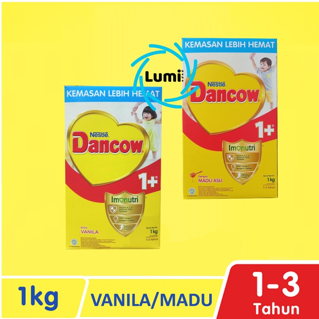 

NESTLE DANCOW 1+ 3+ 5+ SUSU PERTUMBUHAN VANILA MADU 1-3 TAHUN 3-5 TAHUN 5-12 TAHUN BOX 1 KG