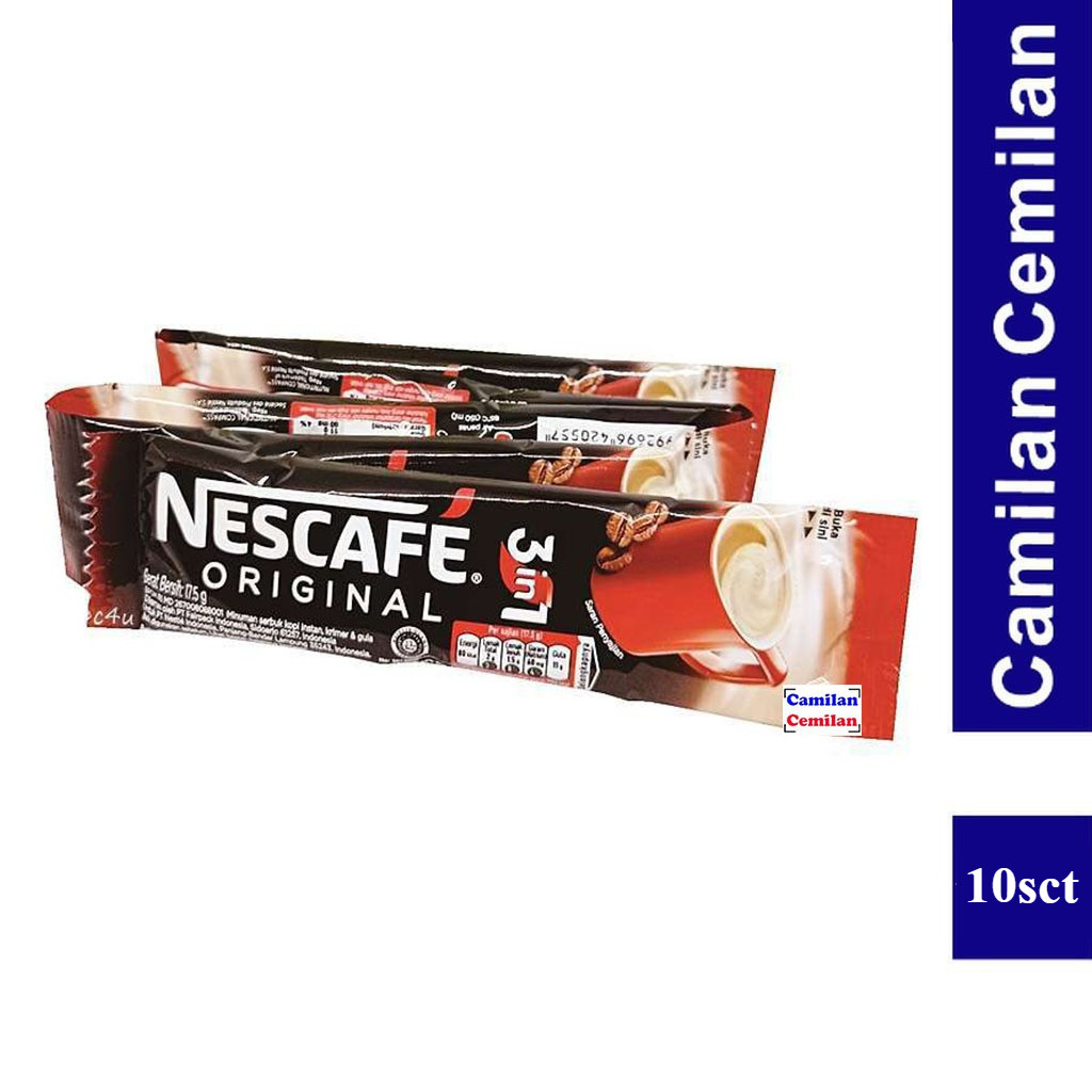 

Kopi Nescafe Original 3 in 1 Renceng isi 10 sct x 17.5 gr
