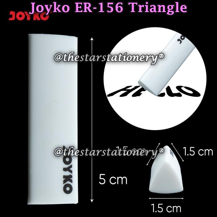 

(1 Biji) GROSIR Penghapus JOYKO ER-156 Triangle White / JOYKO Penghapus Eraser ER-156 (1 Biji)