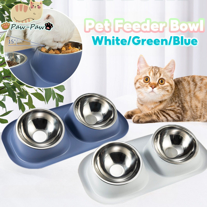 

Mangkuk Stainless Steel Anjing Kucing / Pet Feeder Bowl / Mangkuk ganda hewan peliharaan / Mangkuk hewan peliharaan berkapasitas besar