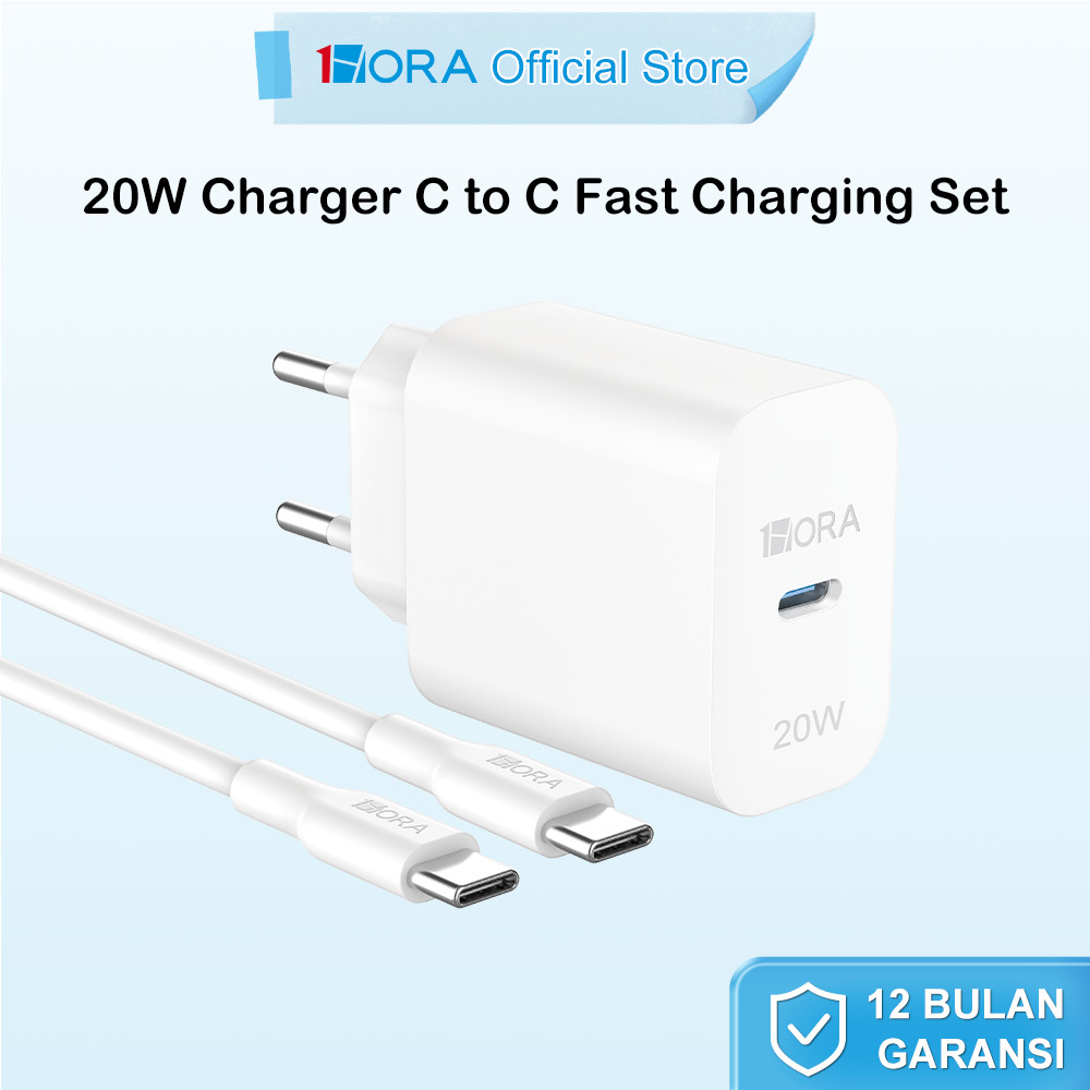 NEW 1HORA PD20W Charger Type C Fast Charging Kepala Charger For hp Samsung Note 21 S6 M23 A03 A10 Op