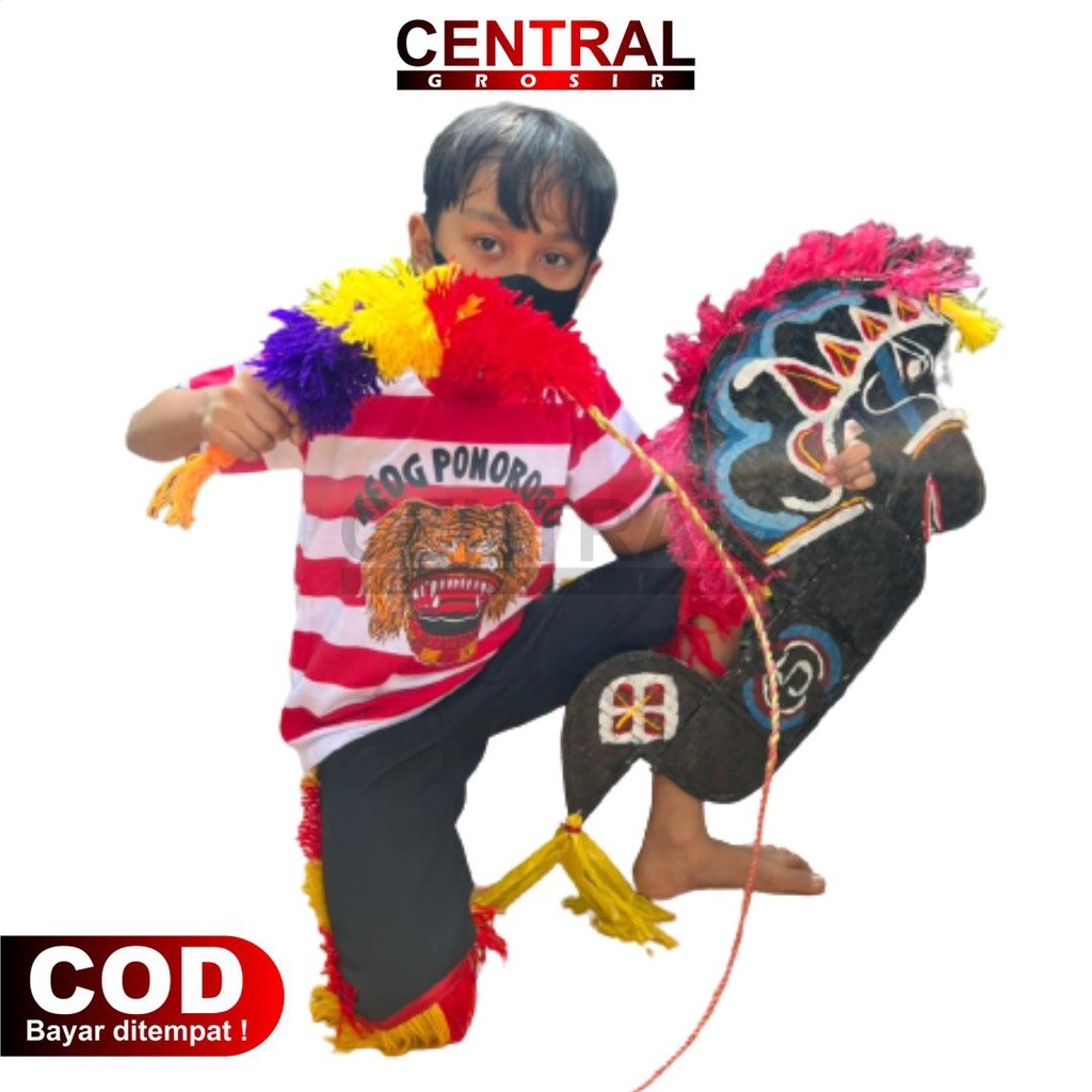 

DC___ 1 Paket lengkap jaranan + baju reog + pecut gombyok kecil tinggal pakai dan pentas + set permainan anak tradisional