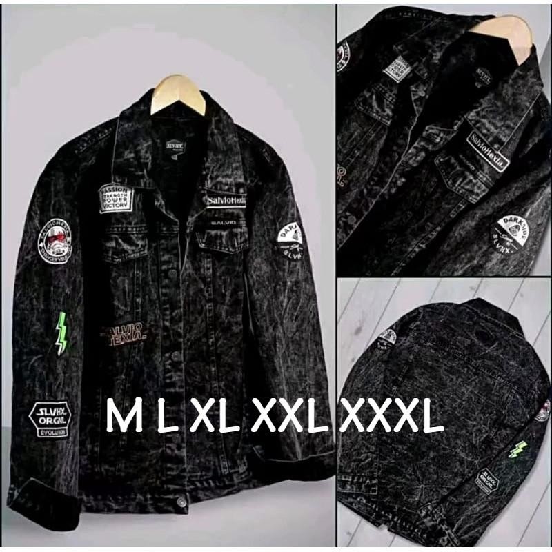 Jaket Jeans Distro Original SLVHX Terbaru - Jaket Jeans pria keren RA FHASIONABLE2