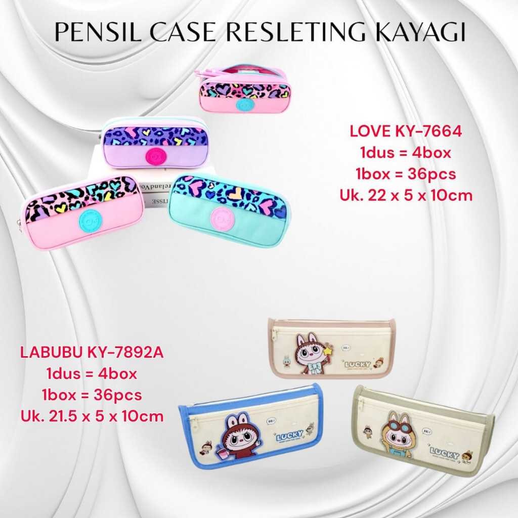 

[SDW] pekanbaru/PENSIL CASE RESLETING KAYAGI {MOTIF LABUBU &LOVE} /TEMPAT SERBAGUNA/ TEMPAT ALAT TULIS
