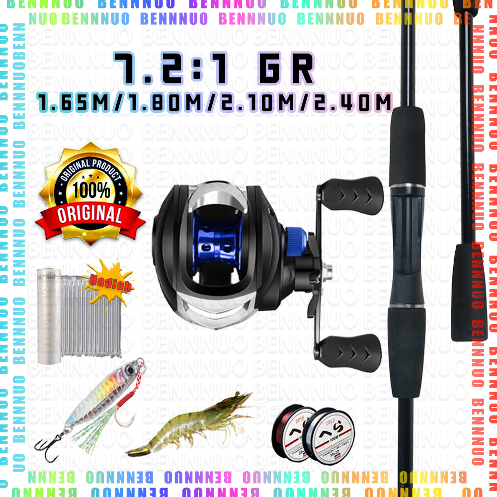 Alat Memancing Lengkap 5 SET  Biru AK200 BC Joran Pancing Set Paket Murah Peralatan Memancing Ringan