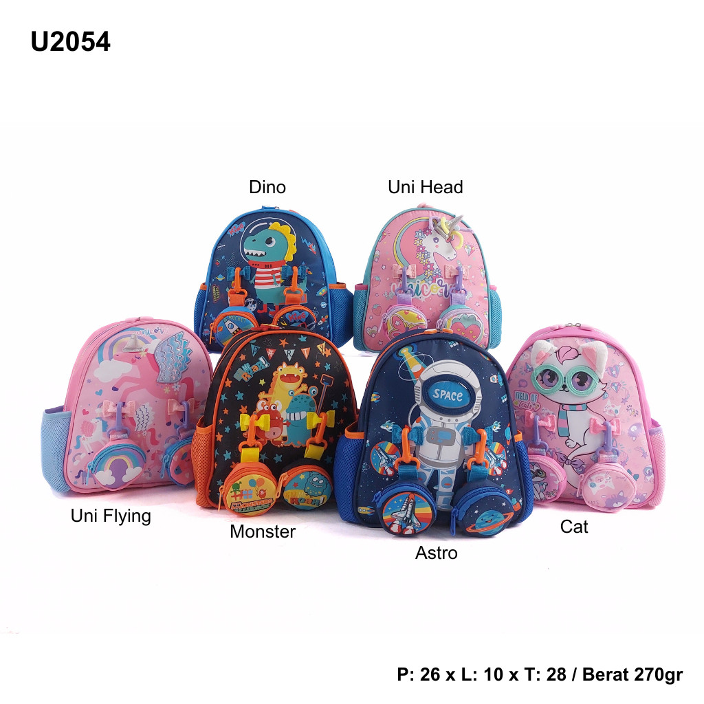 GONDANGSTORE Tas Ransel Kecil Parasut Dengan Dompet Koin - U2054