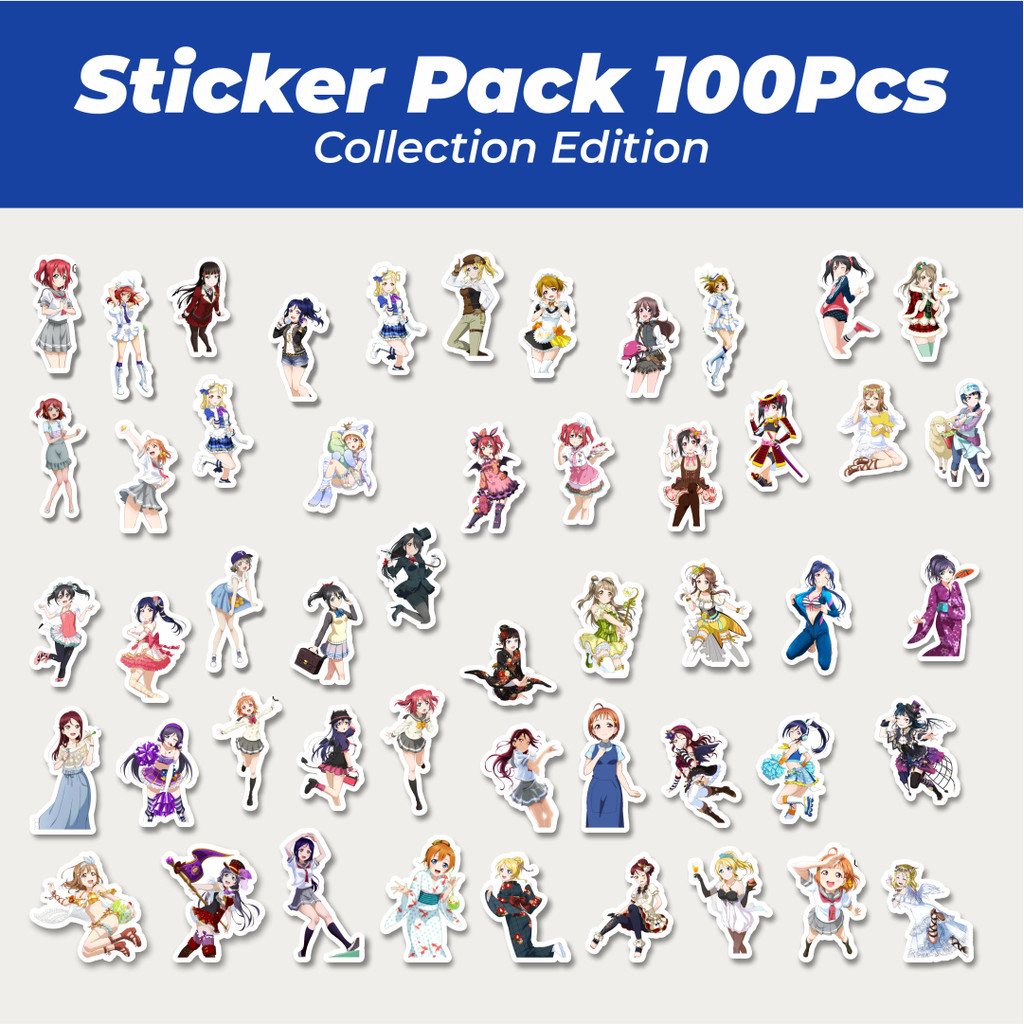 

Hot Stiker Anime Series Love Live Character Mix 7 Lucu Anti Air Stikers Berperekat Waterproof Sticker Decal Buat Motor Helm Buku Journal Koper Casing HP Laptop Botol Minum