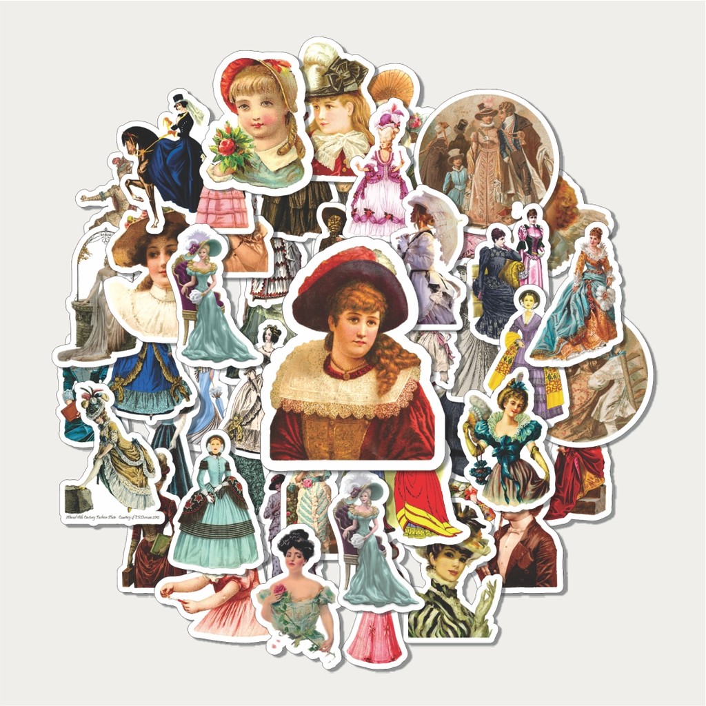 

Sticker Pack Stiker Series Victorian Fashion | Sticker TUMBLR | Stiker LAPTOP KOPER HELM
