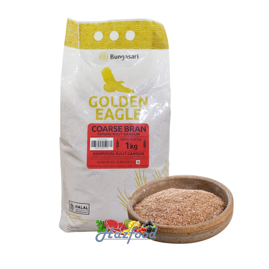 

Bungasari Golden Eagle Coarse Bran / Tepung Kulit Gandum 1 Kg