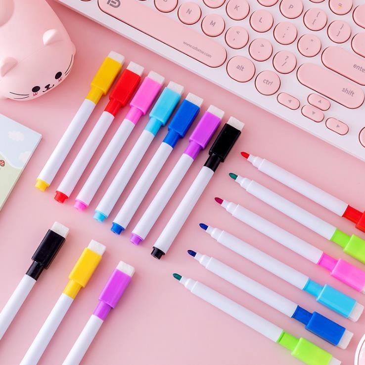 

( JOGJA ) Spidol Papan Tulis White Board Sepidol Kecil Mini Warna Warni Penghapus Wipe And Clean Whiteboard Marker Anak Anak Spidol 2 IN 1 Murah import