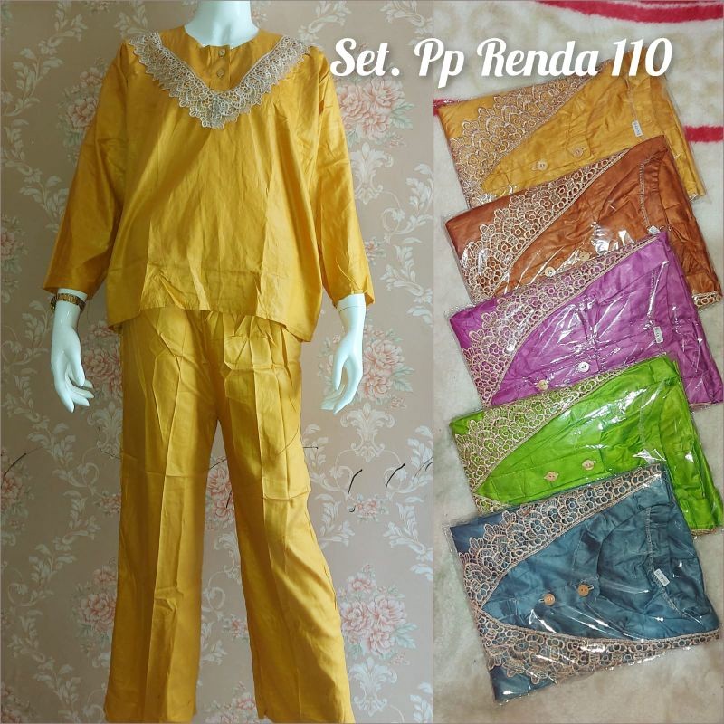 A.S STELAN PIYAMA LPP LENGAN PANJANG RENDA ARAB || SETELAN BUSUI RENDA ARAB