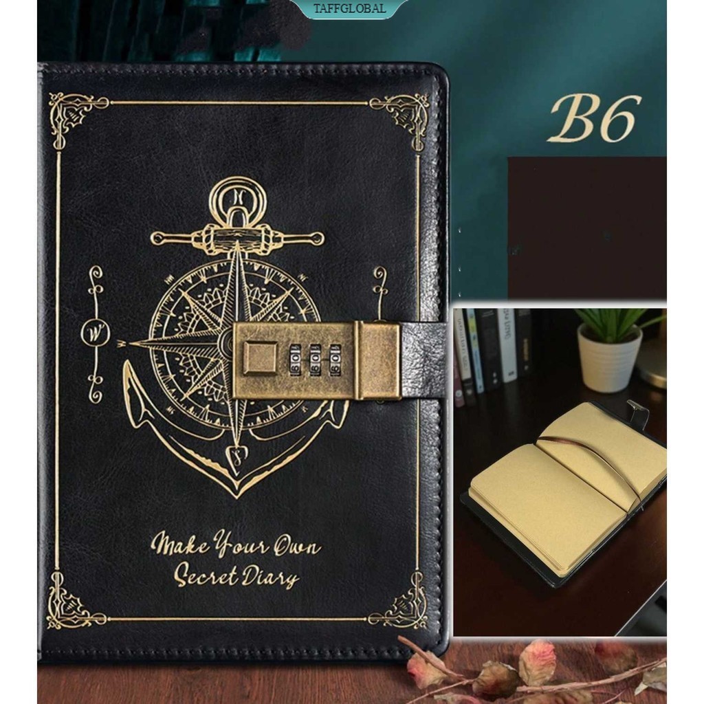 

Buku Jurnal Leather Vintage B6 200 Halaman Grid with Lock - INU148